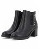 Immagine di ZOE - Tronchetto nero con borchie ed inserto elastcizzato - tacco 6,5cm