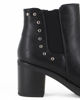 Immagine di ZOE - Tronchetto nero con borchie ed inserto elastcizzato - tacco 6,5cm