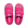 Immagine di PUMA - Sneakers da bambina fuchsia glitter e argento con doppio strappo e soletta in memory foam, numerata 20/27 - SMASH V2 GLITZ GLAM V INF