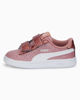 Immagine di PUMA - Sneakers da bambina rose gold glitter e bianca con doppio strappo e soletta in memory foam, numerata 20/27 - SMASH V2 GLITZ GLAM V INF