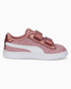 Immagine di PUMA - Sneakers da bambina rose gold glitter e bianca con doppio strappo e soletta in memory foam, numerata 20/27 - SMASH V2 GLITZ GLAM V INF