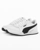 Immagine di PUMA - Sneakers bianca e nera in VERA PELLE con soletta in memory foam, numerata 36/39 - ST RUNNER V3 L JR