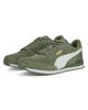 Immagine di PUMA - Sneakers da uomo verde e bianca in VERA PELLE con dettagli oro e soletta in memory foam - ST RUNNER V3 SD