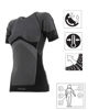 Immagine di BRUGI - T shirt da donna grigia e nera girocollo termica traspirante senza cuciture