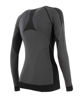 Immagine di BRUGI - Maglia da donna grigia e nera termica girocollo traspirante senza cuciture