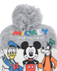 Immagine di MICKEY - Completo grigio cappello con pon pon e risvolto + muffoline