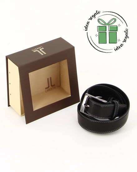 Immagine di LANCETTI - Cinta blu con confezione regalo e fibia nickel free