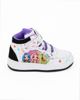 Immagine di RAINBOW - Sneakers alta da bambina bianca e viola con dettagli colorati e doppio strappo, numerata 26/33