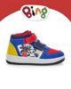 Immagine di BING - Sneakers alta da bambino blu e bianca con dettagli colorati e doppio strappo, numerata 25/32
