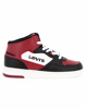 Immagine di LEVI'S - Sneakers alta nera e rossa con dettagli bianchi, numerata 36/39