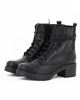 Immagine di AGORÀ - Tronchetto MADE IN ITALY da donna nero in VERA PELLE con zip laterale, tacco 5cm
