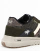 Immagine di RIFLE - Sneakers da uomo verde scuro e nera in VERA PELLE con dettagli camouflage