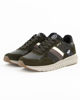 Immagine di RIFLE - Sneakers da uomo verde scuro e nera in VERA PELLE con dettagli camouflage