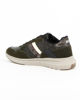 Immagine di RIFLE - Sneakers da uomo verde scuro e nera in VERA PELLE con dettagli camouflage