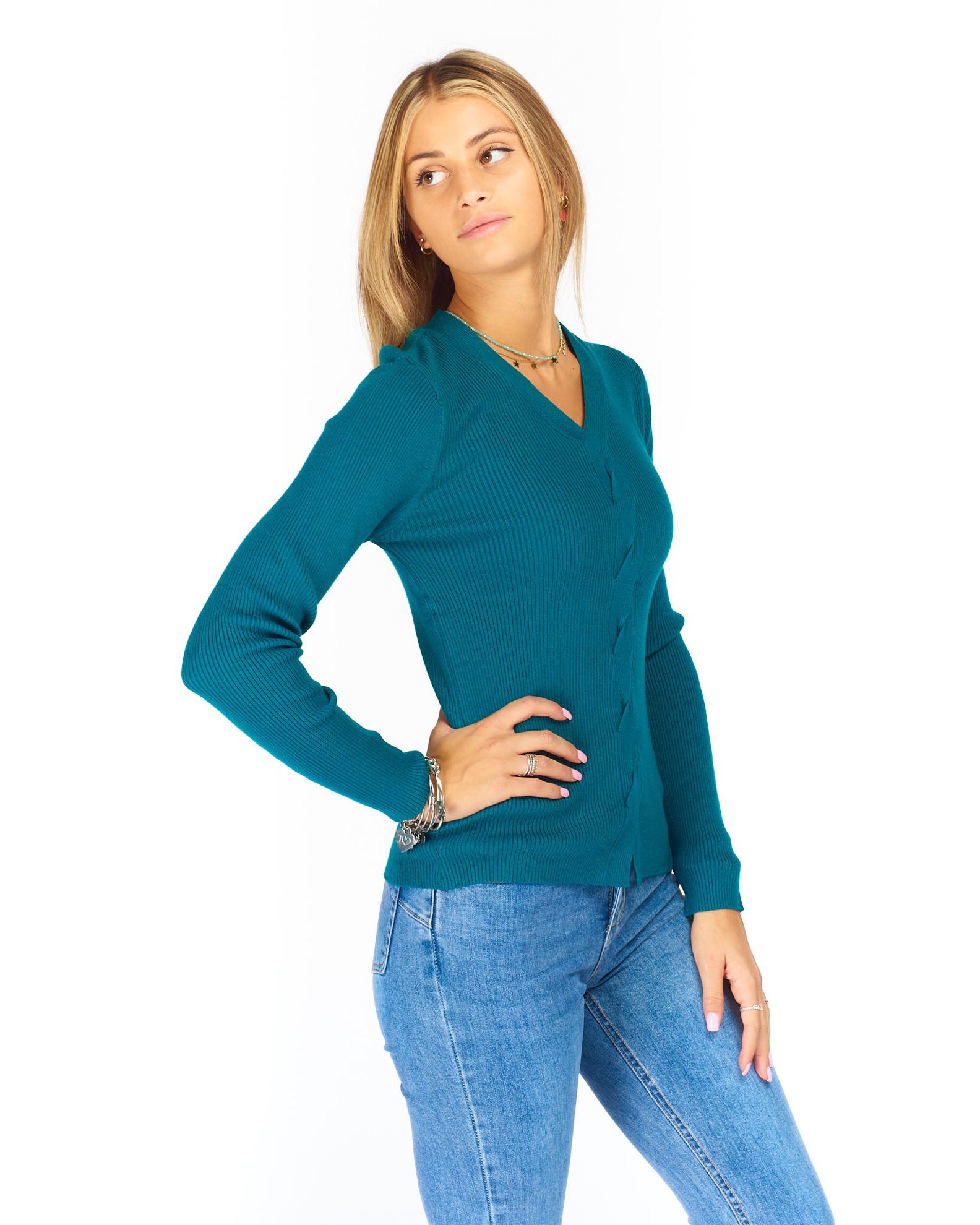 Dressforfun Maglietta Manica Lunga Donna - Scollo Rotondo, 100% Cotone, Vestibilità Attillata, Verde Nr.304184, Taglia XXL