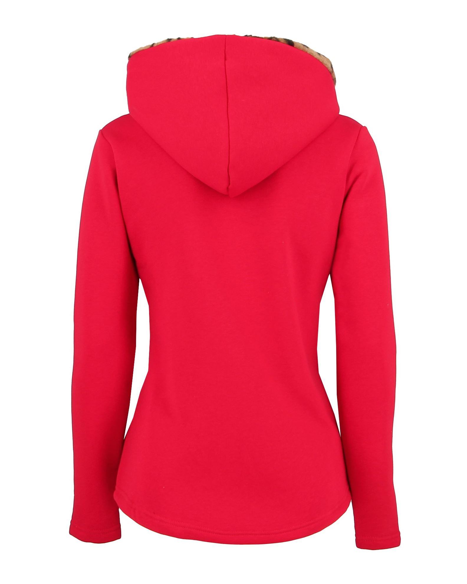 felpa con zip e cappuccio donna