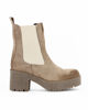 Immagine di ROXY ROSE - Beatles beige VERA PELLE - PRODOTTO ITALIANO -  inserto elasticizzato, tacco 7cm