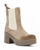 Immagine di ROXY ROSE - Beatles beige VERA PELLE - PRODOTTO ITALIANO -  inserto elasticizzato, tacco 7cm