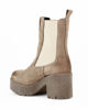 Immagine di ROXY ROSE - Beatles beige VERA PELLE - PRODOTTO ITALIANO -  inserto elasticizzato, tacco 7cm