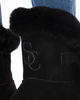 Immagine di SOPRANI COUTURE - Tronchetto da donna nero in VERA PELLE con pelliccia all'interno e cinturino laterale