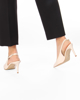 Immagine di MISS GLOBO -Décolleté slingback bianco, tacco 7,5 cm
