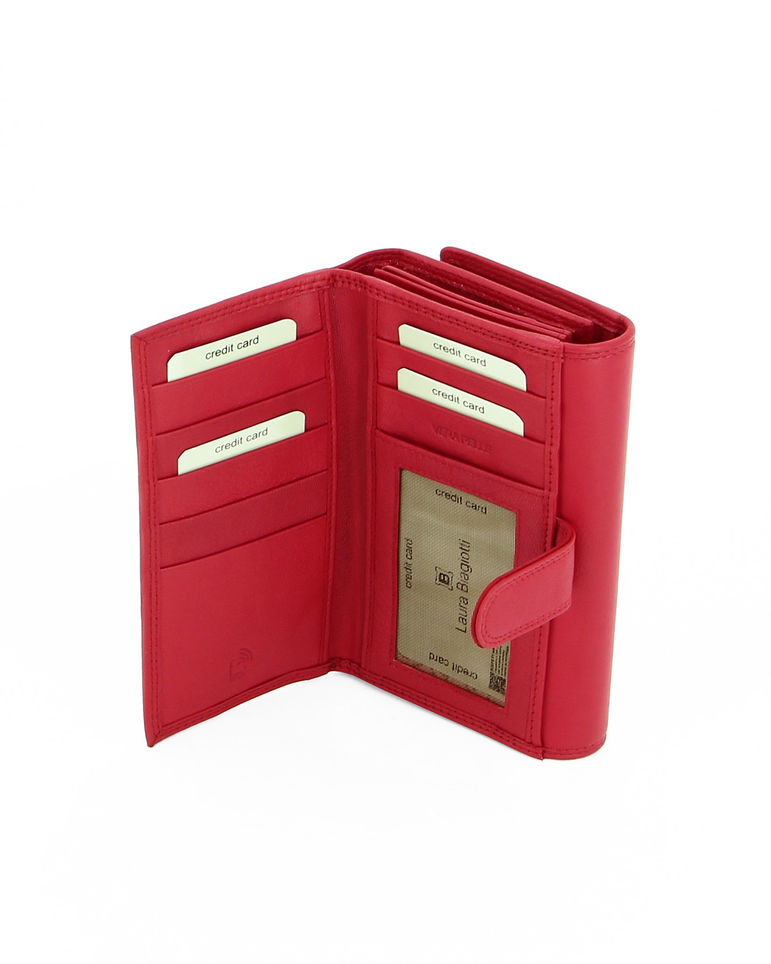 Portafoglio Uomo Akzent Con Portamonete – Rosso, 12x9x2 Cm, 10 Scomparti Per Carte - 5