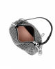 Immagine di DIVAS - Pochette argento tutta strass con tracolla rimovibile e manico