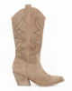 Immagine di ZOE - Texano beige in camoscio, traforato - tacco  7 cm