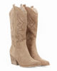Immagine di ZOE - Texano beige in camoscio, traforato - tacco  7 cm