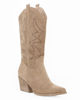 Immagine di ZOE - Texano beige in camoscio, traforato - tacco  7 cm