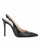 Immagine di MISS GLOBO - Slingback nero in VERA PELLE con tacco 10 cm -  MADE IN ITALY