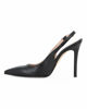 Immagine di MISS GLOBO - Slingback nero in VERA PELLE con tacco 10 cm -  MADE IN ITALY