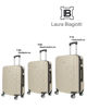 Immagine di BIAGIOTTI - TROLLEY CHAMPAGNE IN ABS E 4 RUOTE DOPPIE CON CERCHI LOGO