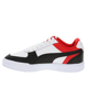 Immagine di PUMA - Sneakers in VERA PELLE bianca e nera con dettagli rossi e soletta in memory foam, numerata 36/39 - CAVEN BLOCK JR
