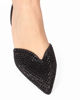 Immagine di MISS GLOBO - Décolleté slingback nera PIANTA LARGA con strass, sottopiede VERA PELLE- tacco 6,5