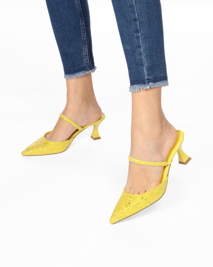 Immagine di MISS GLOBO - Décolleté slingback giallo glitter - tacco 6cm