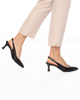 Immagine di MISS GLOBO - Décolleté slingback nera MADE IN ITALY, sottopiede VERA PELLE - TACCO 6CM