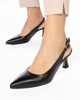 Immagine di MISS GLOBO - Décolleté slingback nera MADE IN ITALY, sottopiede VERA PELLE - TACCO 6CM