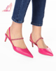 Immagine di MISS GLOBO - Décolleté slingback fuxia PIANTA LARGA, sottopiede VERA PELLE, tacco 6