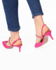 Immagine di MISS GLOBO - Décolleté slingback fuxia PIANTA LARGA, sottopiede VERA PELLE, tacco 6