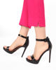 Immagine di MISS GLOBO - Sandalo nero tacco 12,5cm - soletta VERA PELLE