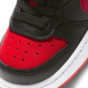 Immagine di NIKE - Sneakers da bambino in VERA PELLE nera e rossa con strappo, numerata 19,5/27 - COURT BOROUGH LOW 2 TD