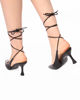 Immagine di MISS GLOBO - Slingback nere lace up con sottopiede in VERA PELLE - tacco 9 cm
