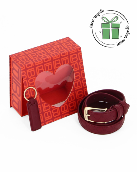 Immagine di Cinta donna bordò con portachiavi e scatola regalo - Laura Biagiotti
