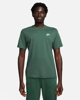Immagine di NIKE - T shirt girocollo da uomo verde scuro con logo bianco