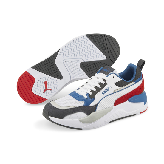 Immagine di PUMA - Sneakers da uomo bianca e grigia con dettagli colorati e soletta in memory foam - X RAY 2 SQUARE SD