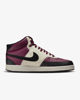 Immagine di NIKE - Sneakers alta da uomo bordeaux e bianca con dettagli neri - COURT VISION MID NN