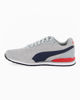 Immagine di PUMA - Sneakers grigia e blu scuro in VERA PELLE con dettagli rossi e soletta in memory foam, numerata 36/39 - ST RUNNER V3 SD JR
