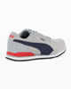 Immagine di PUMA - Sneakers grigia e blu scuro in VERA PELLE con dettagli rossi e soletta in memory foam, numerata 36/39 - ST RUNNER V3 SD JR