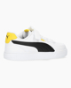 Immagine di PUMA - Sneakers da bambino bianca e nera con dettagli gialli e strappo, numerata 28/35 - CAVEN AC + PS